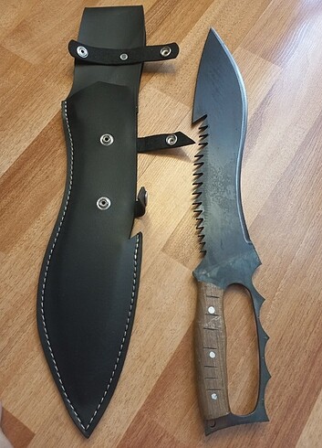 Beden siyah Renk 46cm timsah model sallama pala avcı Bıçağı