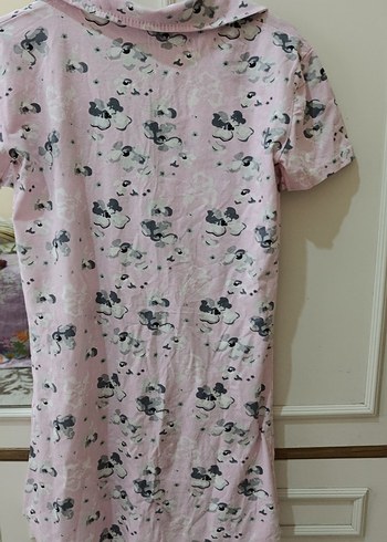 Pembe Baskılı Hamile ve Emzirme Gecelik - Görsel 2