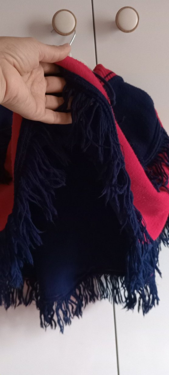 Kız Çocuk Bohem Nakışlı Kapüşonlu Panço - Görsel 3