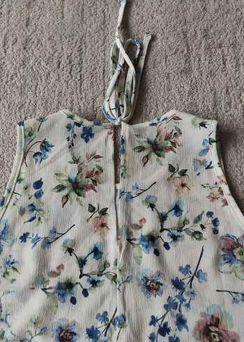 Çiçek Desenli Askısız Mini Bohem bluz - Görsel 3