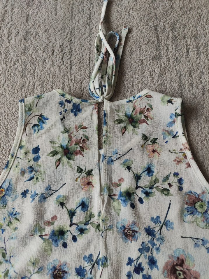 Çiçek Desenli Askısız Mini Bohem bluz - Görsel 3