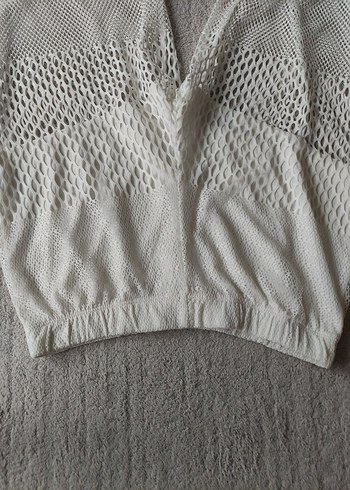 Bohem Beyaz Dantel Detaylı Triko Kadın pareo - Görsel 4