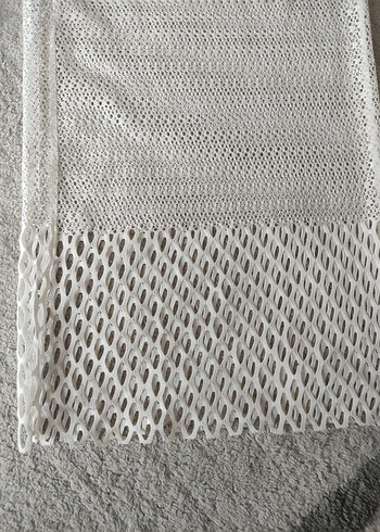 Bohem Beyaz Dantel Detaylı Triko Kadın pareo - Görsel 2