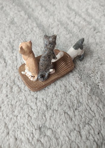 Kedili Dekoratif Minyatür Figür - Görsel 3
