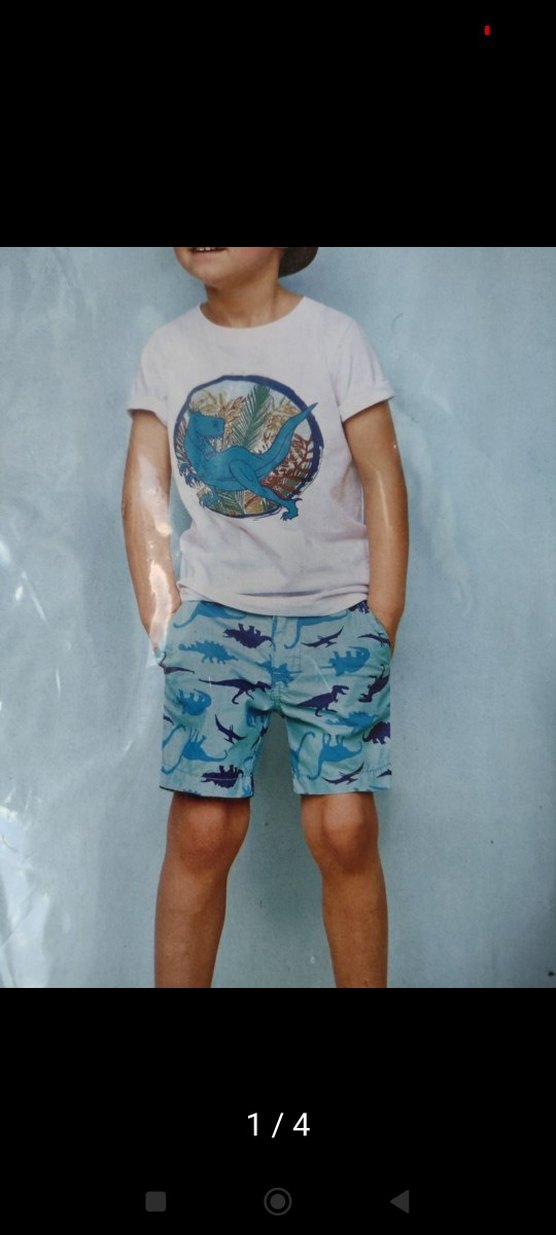 Erkek Çocuk Mavi Beyaz Şortlu Takım. - Görsel 2