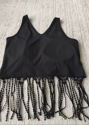 Dantelli Siyah Crop Top Büstiyer, - Görsel 4