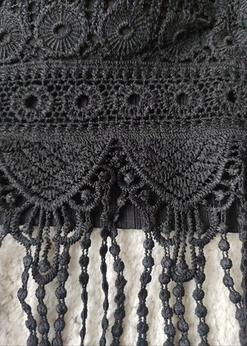 Dantelli Siyah Crop Top Büstiyer, - Görsel 3