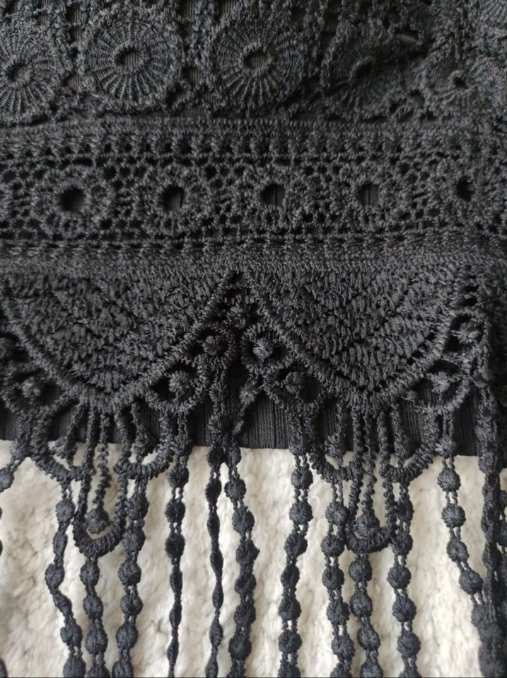 Dantelli Siyah Crop Top Büstiyer, - Görsel 3