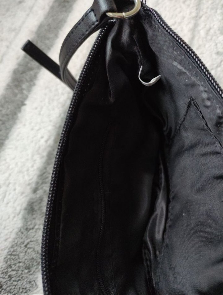 Giani Bernini Siyah Deri Baget Çanta - Görsel 5