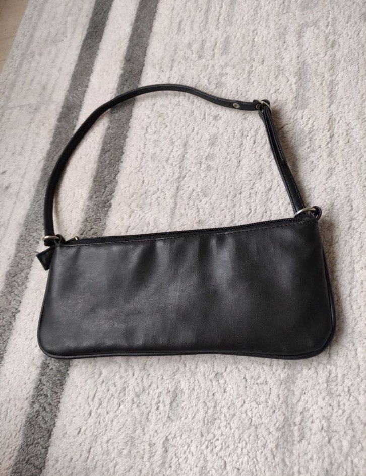 Giani Bernini Siyah Deri Baget Çanta - Görsel 2