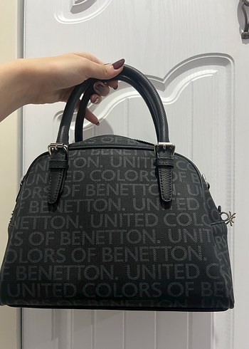 Benetton Siyah Deri Baskılı Kadın Çanta - Görsel 2