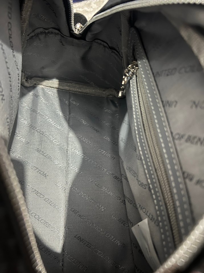 Benetton Siyah Deri Baskılı Kadın Çanta - Görsel 4