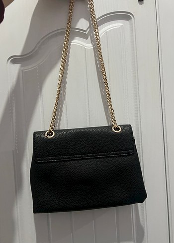 Zincir Detaylı Siyah Deri Kadın Çanta - Görsel 2