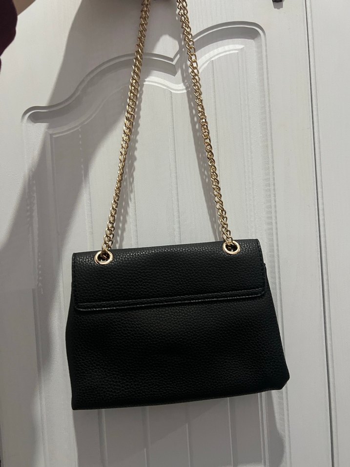 Zincir Detaylı Siyah Deri Kadın Çanta - Görsel 2