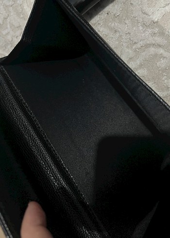 Deri Siyah Kadın Clutch Çanta - Görsel 3