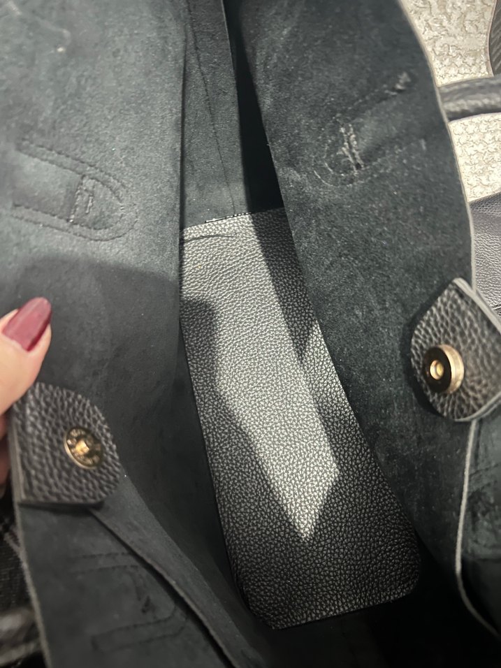 Klasik Siyah Deri Kadın Çanta - Görsel 3