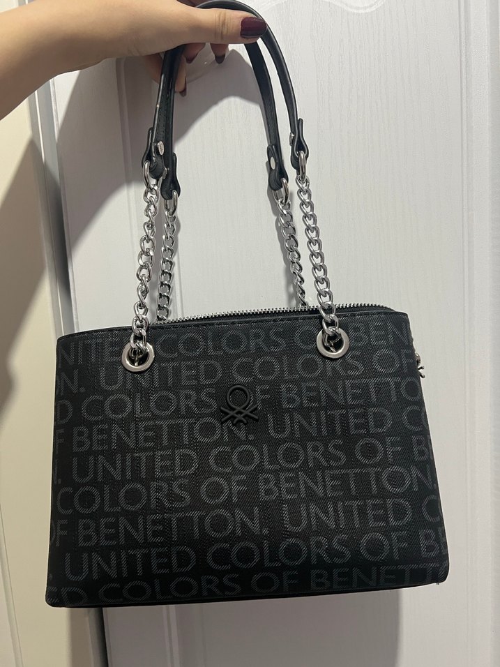 Zincir Detaylı Siyah Kadın Çanta - Görsel 2