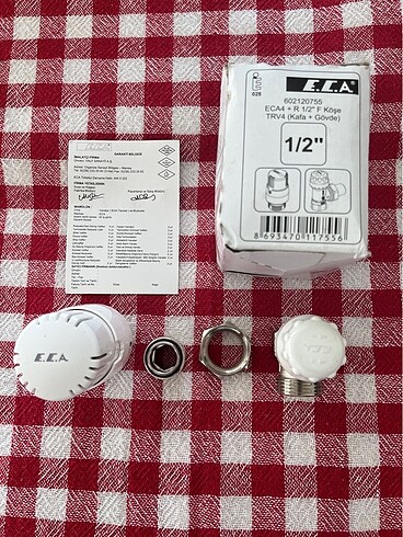 Diğer Eca 12 TRV4 Termostatik Köşe Radyatör Valfi 602120755 E.C.A