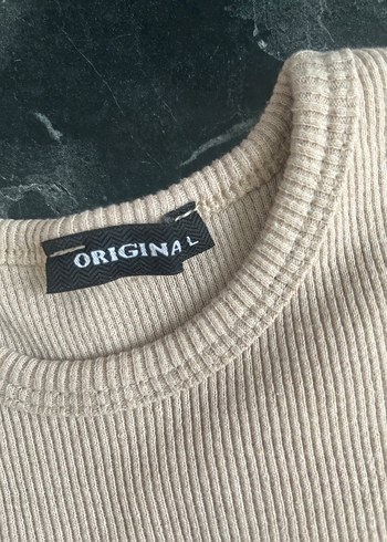 Bej Kadın Uzun Kollu Klasik Triko - Görsel 2