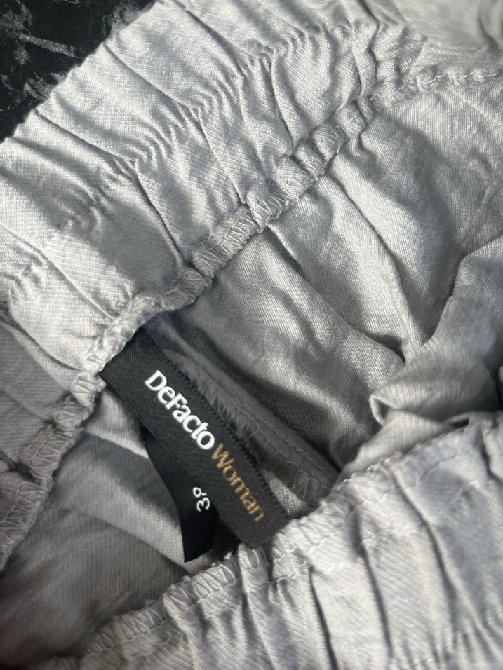 Gri Yanı Pembe Şeritli Rahat Kadın Eşofman - Görsel 2