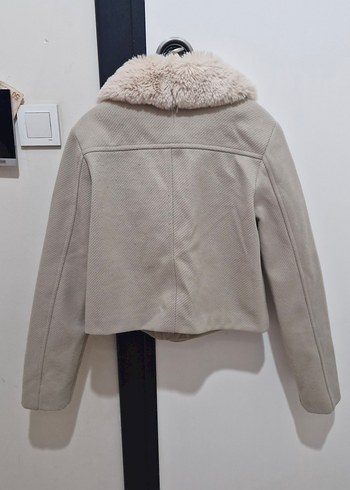 Kürklü Bej Kadın Ceket - Görsel 7