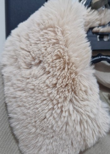 Kürklü Bej Kadın Ceket - Görsel 4