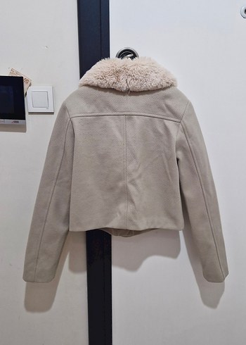 Kürklü Bej Kadın Ceket - Görsel 6
