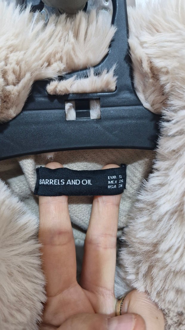 Kürklü Bej Kadın Ceket - Görsel 3