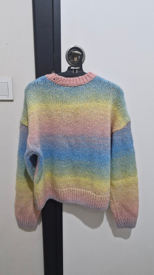 Colin's Renkli Batik Desenli Örgü Kadın Kazak - Görsel 3