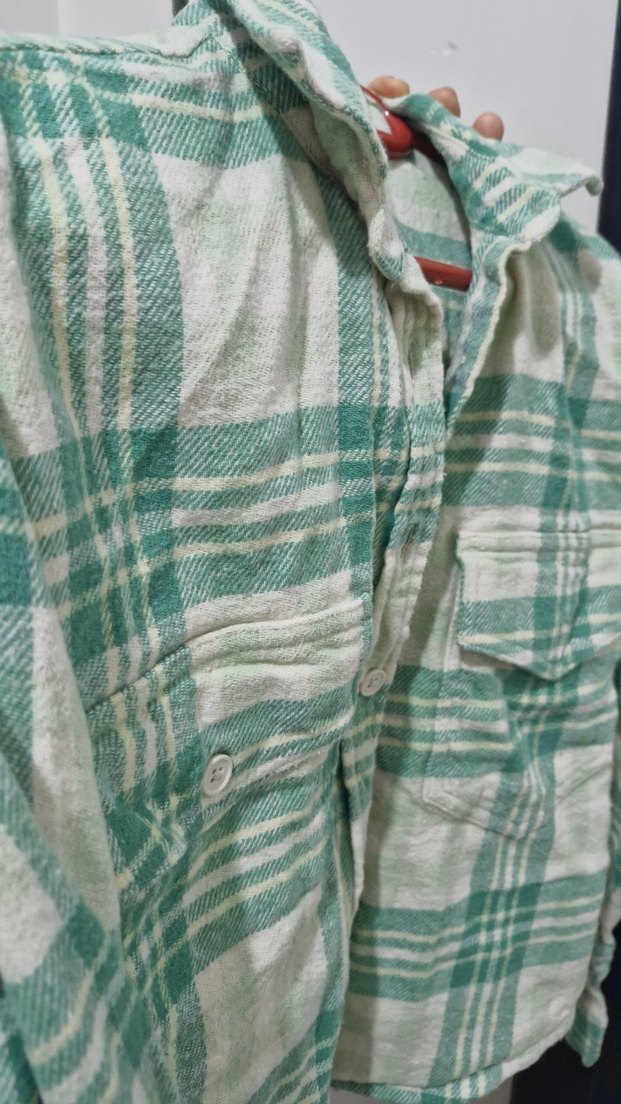 Colin's Yeşil Ekose Desenli Kadın Gömlek - Görsel 4
