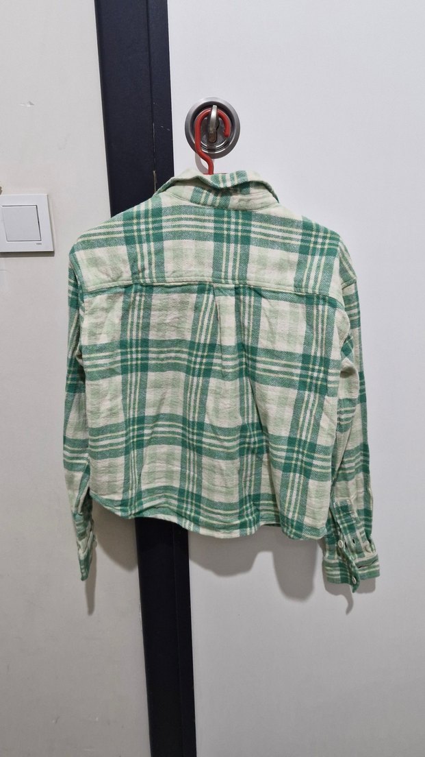 Colin's Yeşil Ekose Desenli Kadın Gömlek - Görsel 2