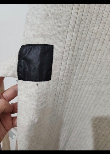 Bej Kolsuz Örgü Kadın Süveter - Görsel 5