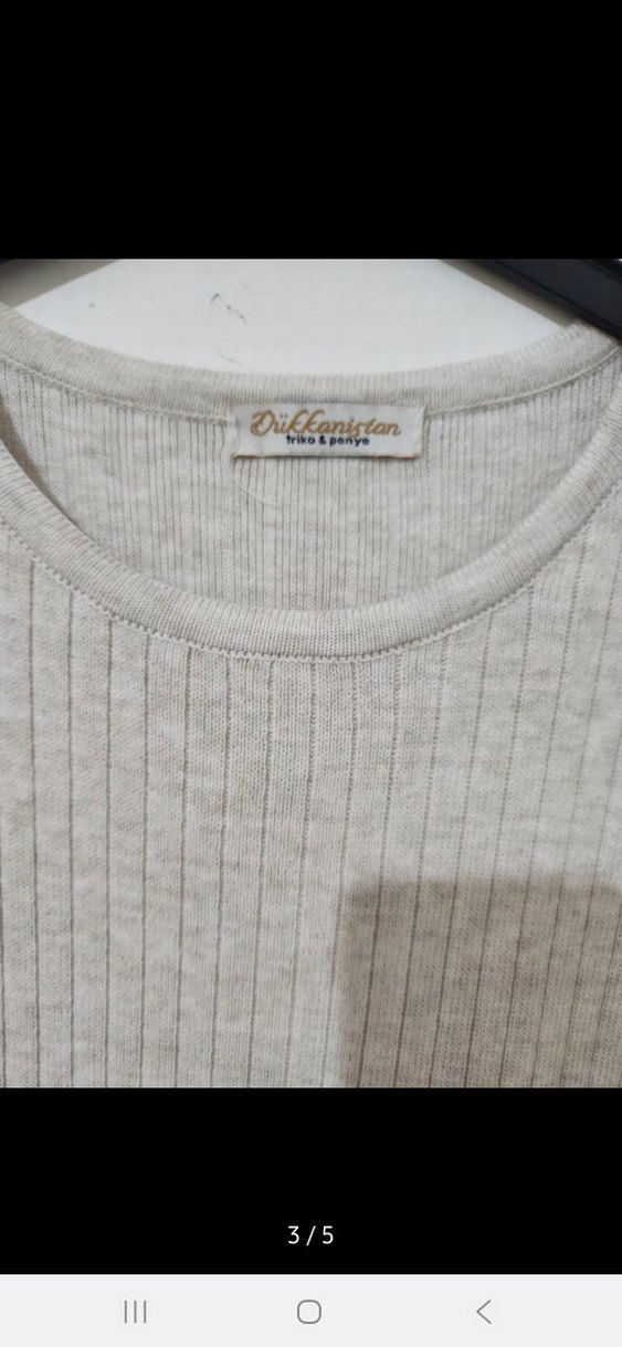 Bej Kolsuz Örgü Kadın Süveter - Görsel 4