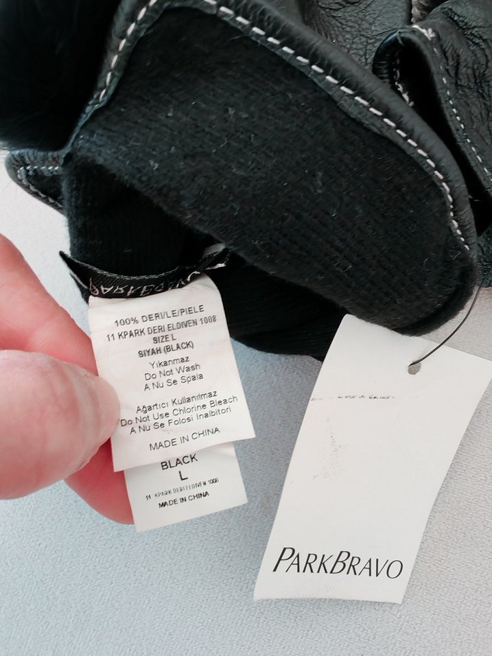 Kürk Detaylı Siyah Hakiki Deri Kadın Eldiven - Görsel 3