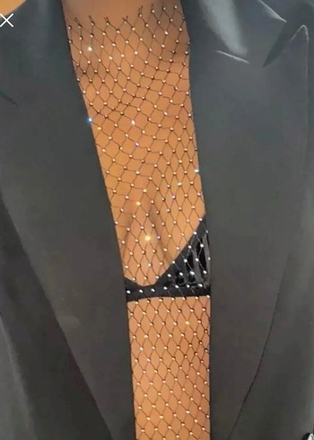 Diğer Payetli Siyah Puantiyeli Strappy Büstiyer