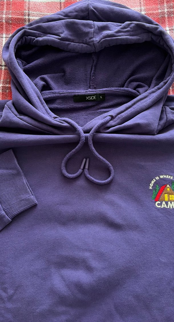 Kapüşonlu Mor Kadın-Erkek Sweatshirt - Görsel 3