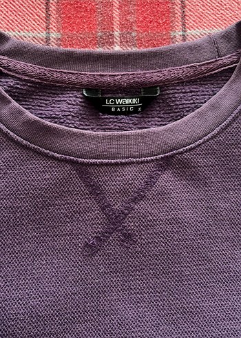 Mor Erkek Sweatshirt, Yuvarlak Yaka, Rahat Kesim - Görsel 3