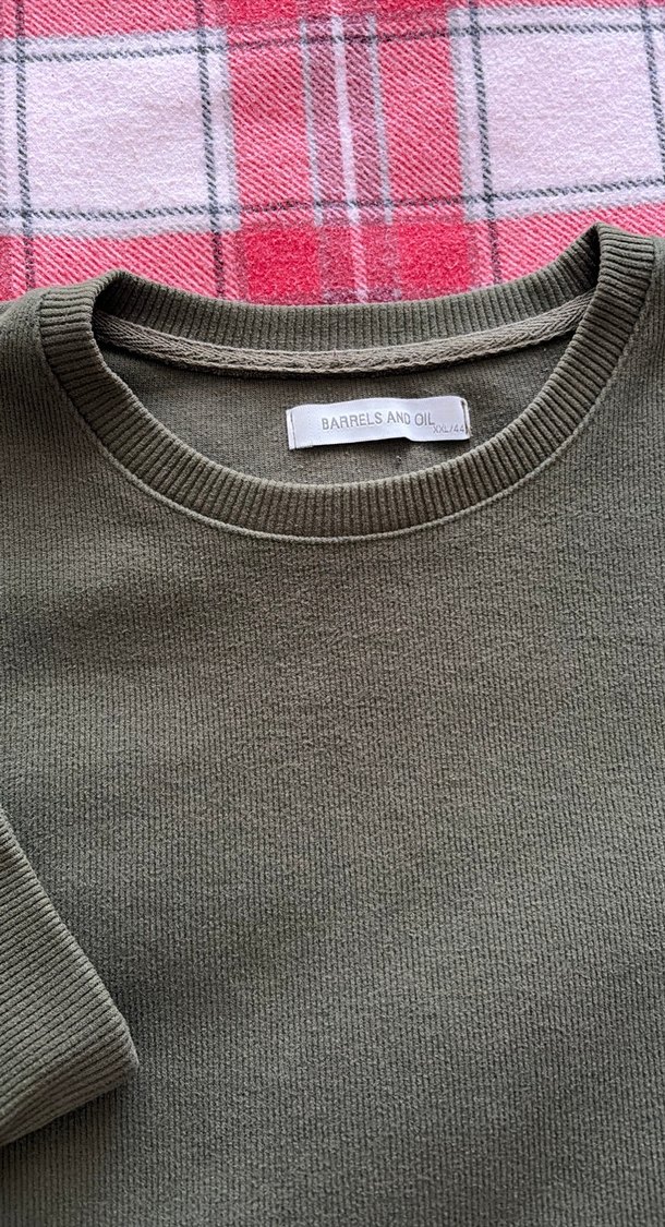 Erkek Koyu Yeşil Basic Sweatshirt - Görsel 3