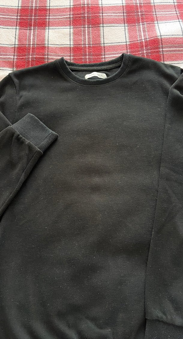 Siyah Erkek Oversize Sweatshirt - Görsel 2