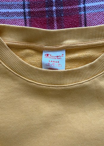 Sarı ErkekBisiklet Yaka Sweatshirt - Görsel 3