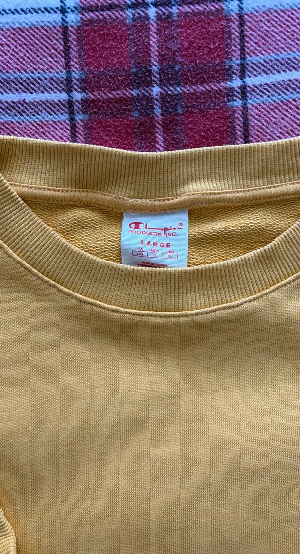 Sarı ErkekBisiklet Yaka Sweatshirt - Görsel 3