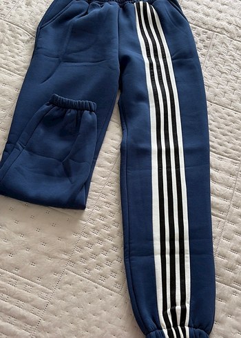 Lacivert Çizgili Salaş Sweatshirt-Eşofman takım - Görsel 3