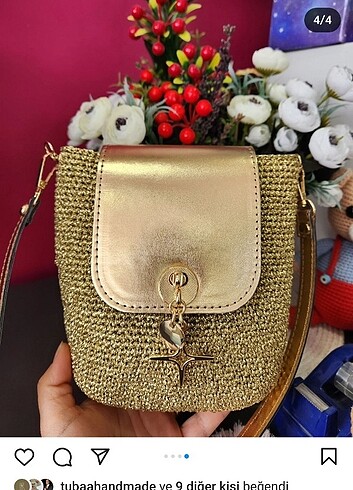 Gold capraz çanta 
