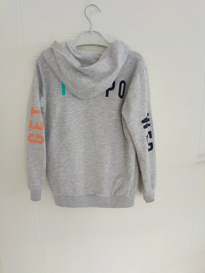 Lcw Gri Kapüşonlu Erkek Sweatshirt - Görsel 2