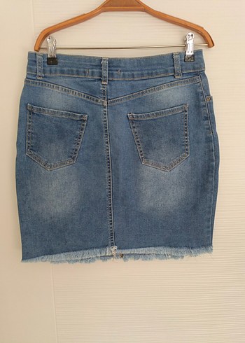 Ambar Kadın Mavi Mini Denim Kot Etek - Görsel 2