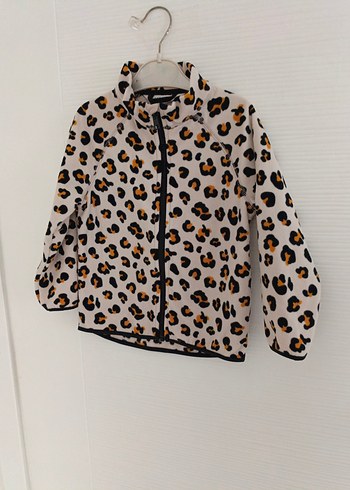 H&M Leopar Desenli Kız Çocuk Polar Ceket - Görsel 3