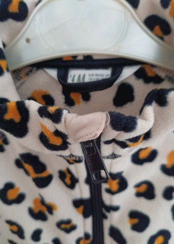 H&M Leopar Desenli Kız Çocuk Polar Ceket - Görsel 7