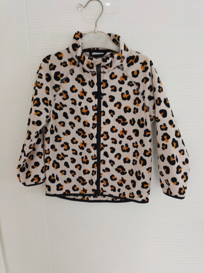 H&M Leopar Desenli Kız Çocuk Polar Ceket - Görsel 2