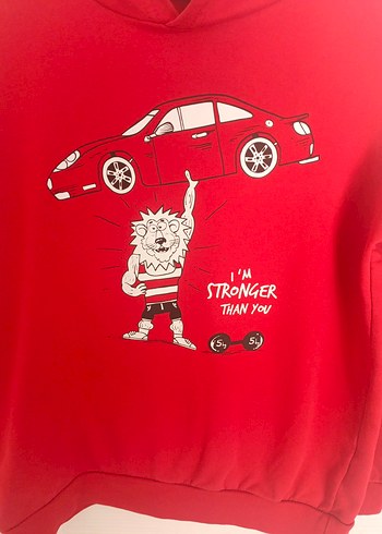 Lcw Kırmızı Kapüşonlu Erkek Çocuk Sweatshirt - Görsel 3