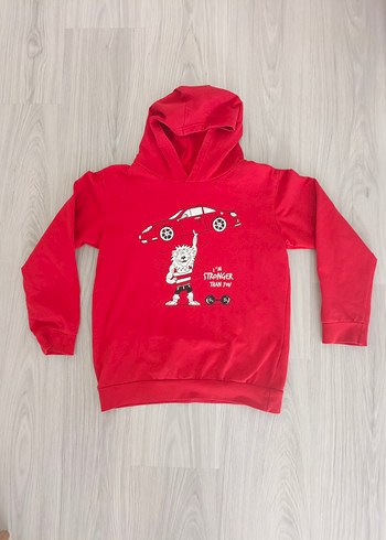 Lcw Kırmızı Kapüşonlu Erkek Çocuk Sweatshirt - Görsel 8